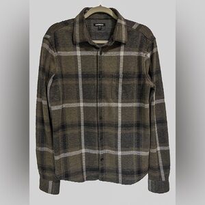 Express Plaid Flannel Button-Up Shirt